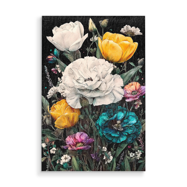 Holzbild "Gartenblumen I (matart)" artboxONE - Natur,Floral - Blumen,Garten,Natur,Modern,Kunst