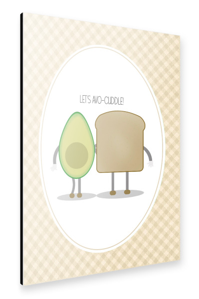 Alu-Dibond "Frühstücks Duo Avocado Toast" 75x50 cm artboxONE