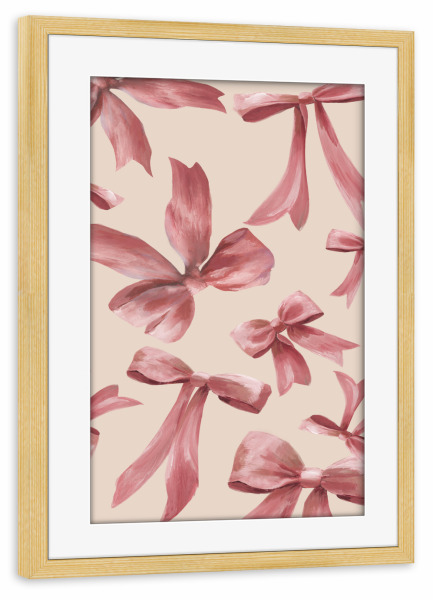 Poster mit Rahmen kiefer "Bunte Schleifen" artboxONE - Menschen - Schleifen,Bunt,Feier