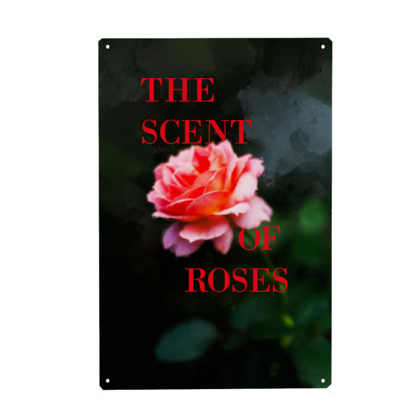 Holzbild "Scent of Roses Typografie" artboxONE - Typografie,Natur
