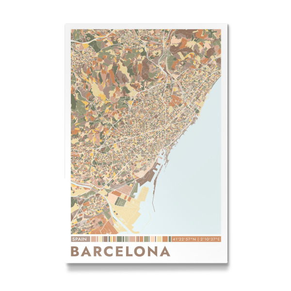 Galerie-Print "Barcelona City Color" 75x50 cm artboxONE
