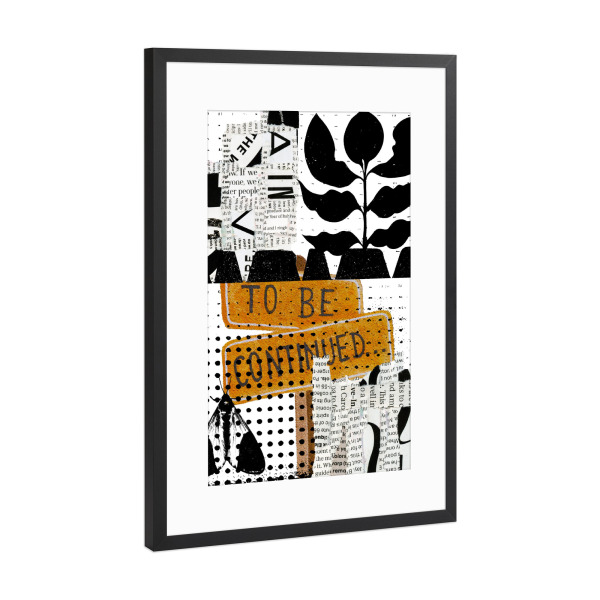 Poster mit Rahmen Schwarz (Metallic) "To Be Continued" artboxONE - Floral,Abstrakt