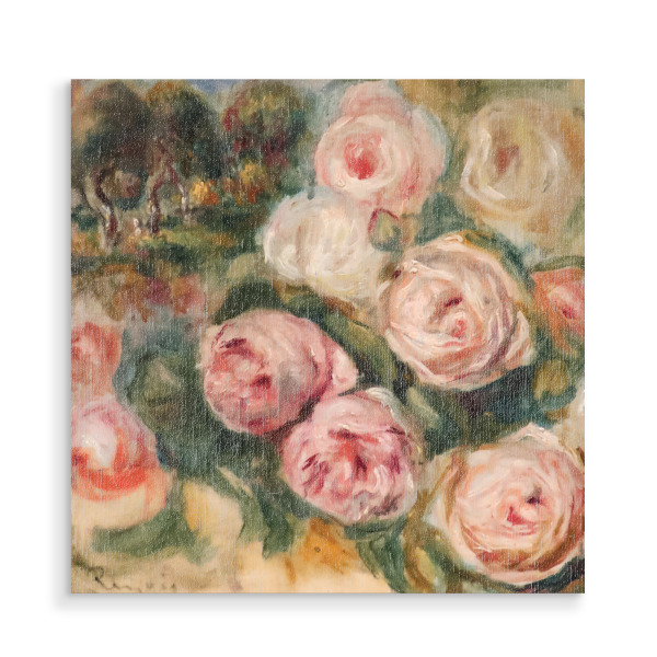 Holzbild "Rosen und Landschaft" artboxONE - Floral,Für Mama,Für Papa