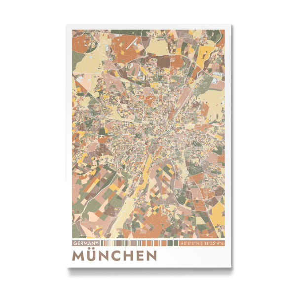 Galerie-Print "München Color Map" 75x50 cm artboxONE