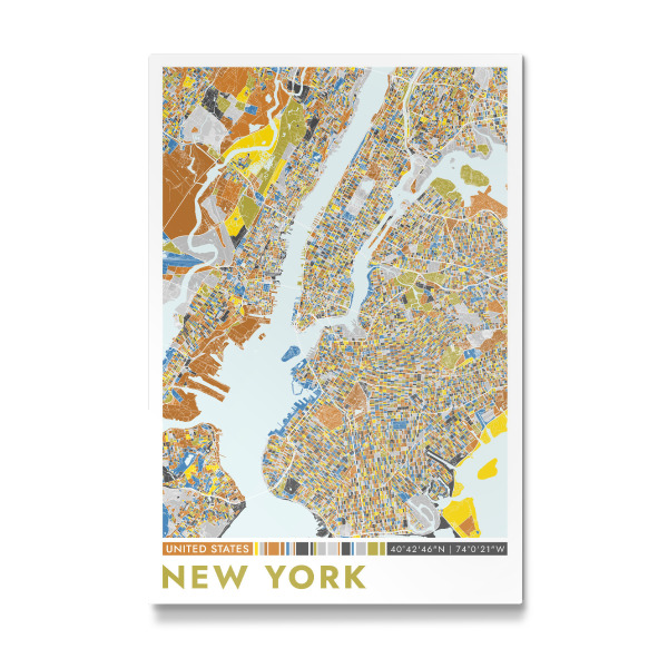 Galerie-Print "Stadt New York Colormap" 75x50 cm artboxONE