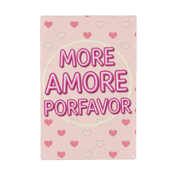 Holzbild "Mehr Amore por favor c" artboxONE - Typografie