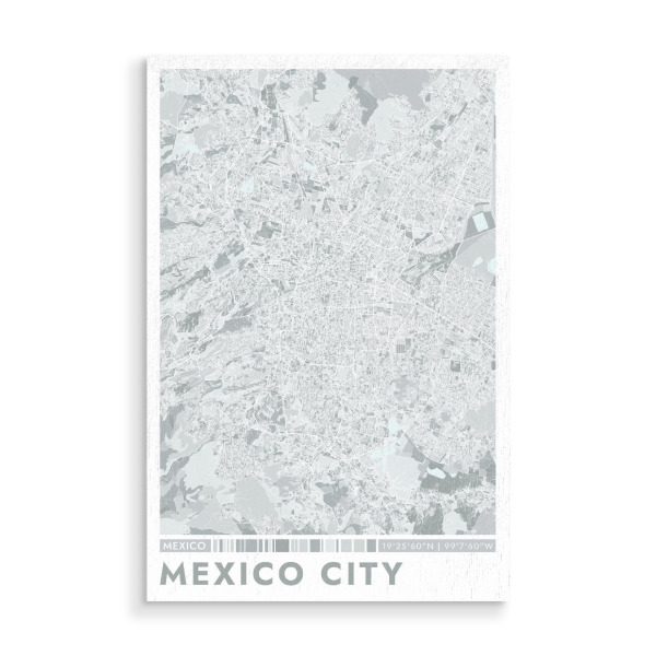 Holzbild "Colormap Mexico City" artboxONE - Städte / Weitere,Kartografie