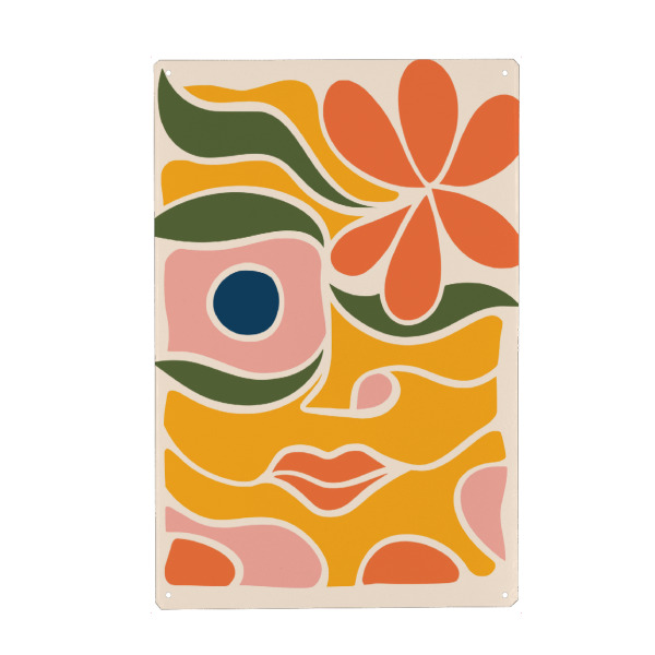 Holzbild "Abstract Portrait" artboxONE - Floral,Abstrakt