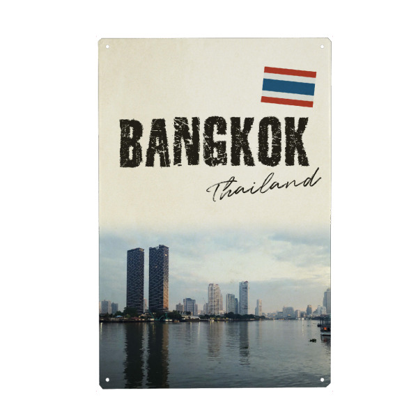 Holzbild "Bangkok, Thailand" artboxONE - Städte,Reise,Architektur,Reise / Länder