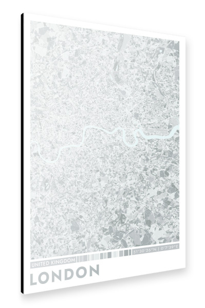 Alu-Dibond "Colormap London" 75x50 cm artboxONE