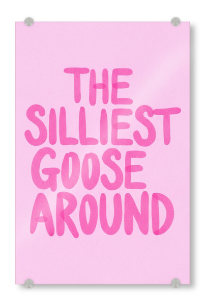 Acrylglasbild "Die dummste Gans herum" artboxONE - Typografie