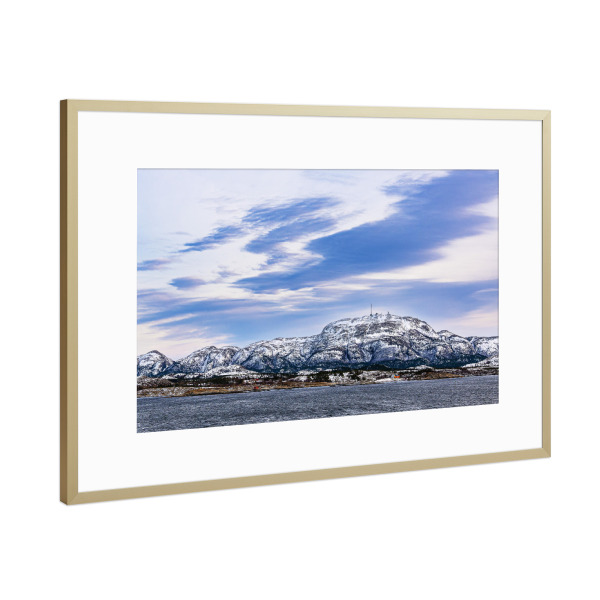 Poster mit Rahmen Gold "Landschaft in Trøndelag" artboxONE - Natur,Reise,Reise / Strand und Meer,Reise / Länder