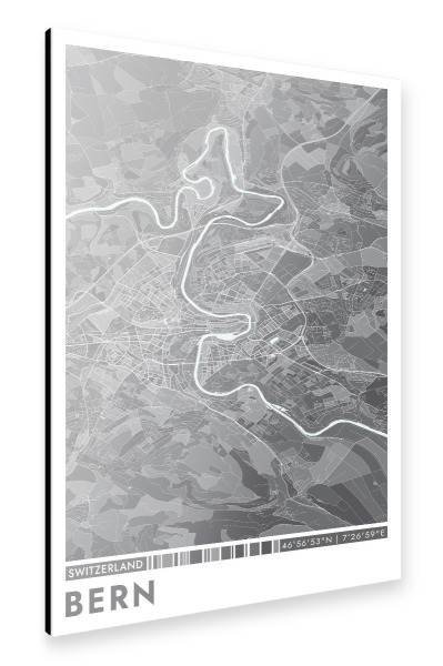 Alu-Dibond "Bern City Color" 75x50 cm artboxONE