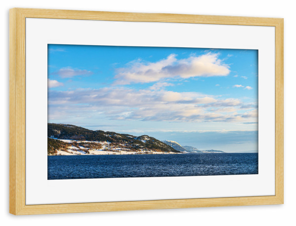 Poster mit Rahmen kiefer "Winterlandschaft in Norwegen" artboxONE - Natur,Reise,Reise / Strand und Meer,Reise / Länder