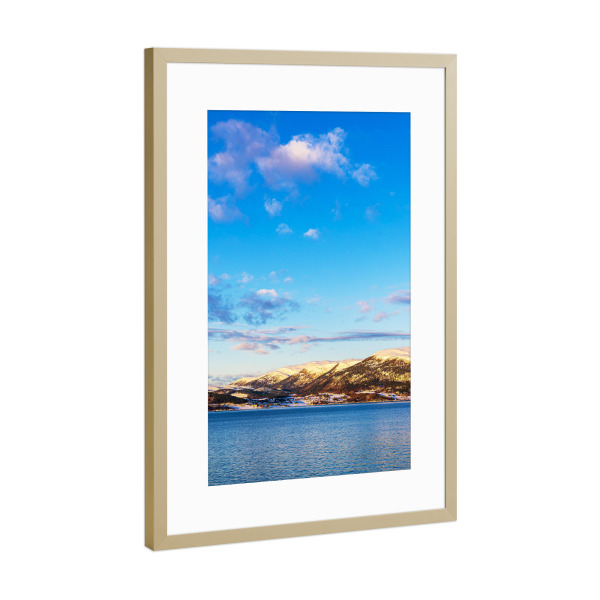 Poster mit Rahmen Gold "Landschaft nahe Trondheim" artboxONE - Natur,Reise,Reise / Strand und Meer,Reise / Länder