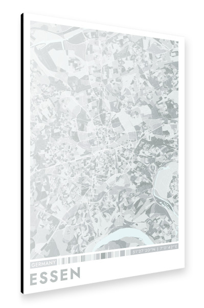 Alu-Dibond "Colormap Essen" 30x20 cm artboxONE