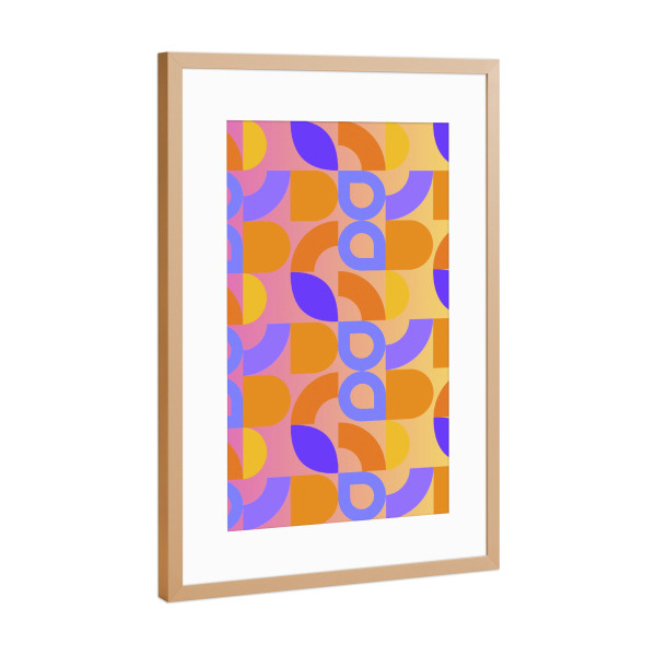 Poster mit Rahmen Kupfer "Bauhaus Sunset" artboxONE - Abstrakt