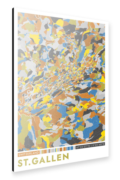 Alu-Dibond "St. Gallen Color" 75x50 cm artboxONE