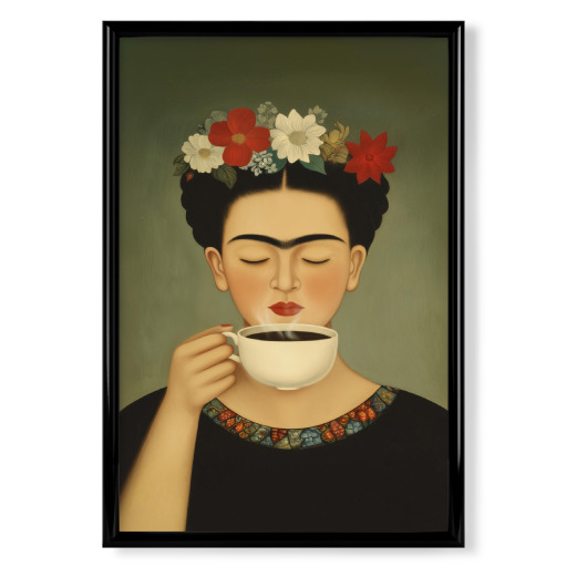 Kaffee Portrait Frida Kahlo