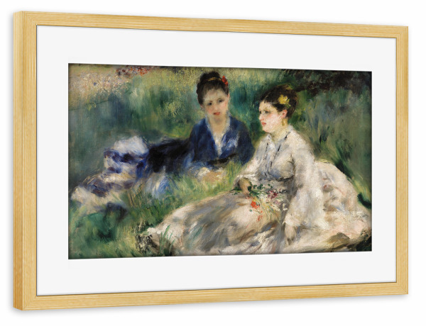 Poster mit Rahmen kiefer "Auf dem Gras" artboxONE - Menschen,Für Mama,Für Papa