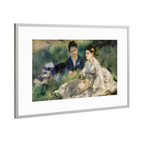 Poster mit Rahmen Silber "Auf dem Gras" artboxONE - Menschen,Für Mama,Für Papa