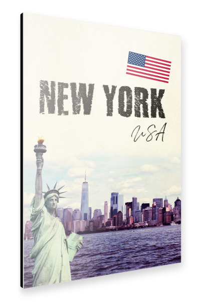 Alu-Dibond "Manhattan, USA" 30x20 cm artboxONE
