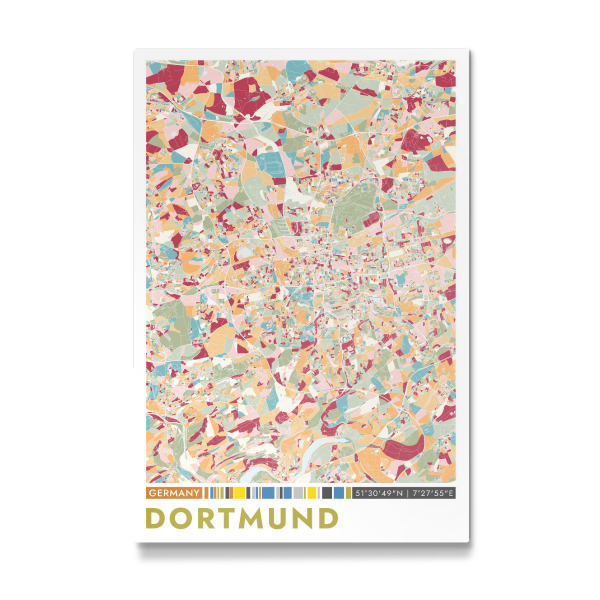 Galerie-Print "Stadt Dortmund Colormap" 30x20 cm artboxONE
