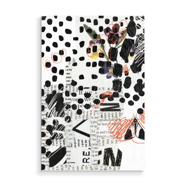 Holzbild "Newsprint Bloom" artboxONE - Abstrakt