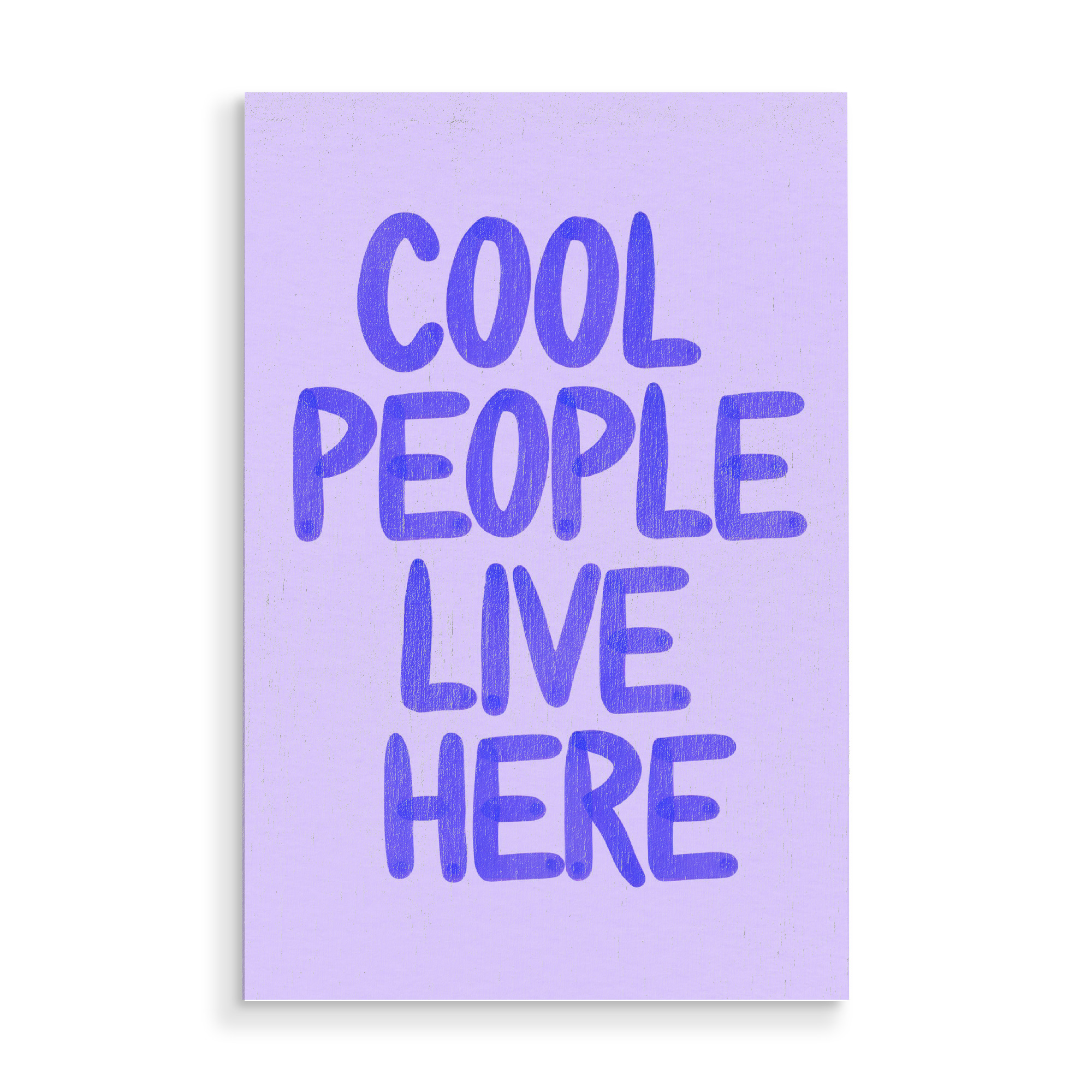 Holzbild "Coole Menschen leben hier" artboxONE - Typografie