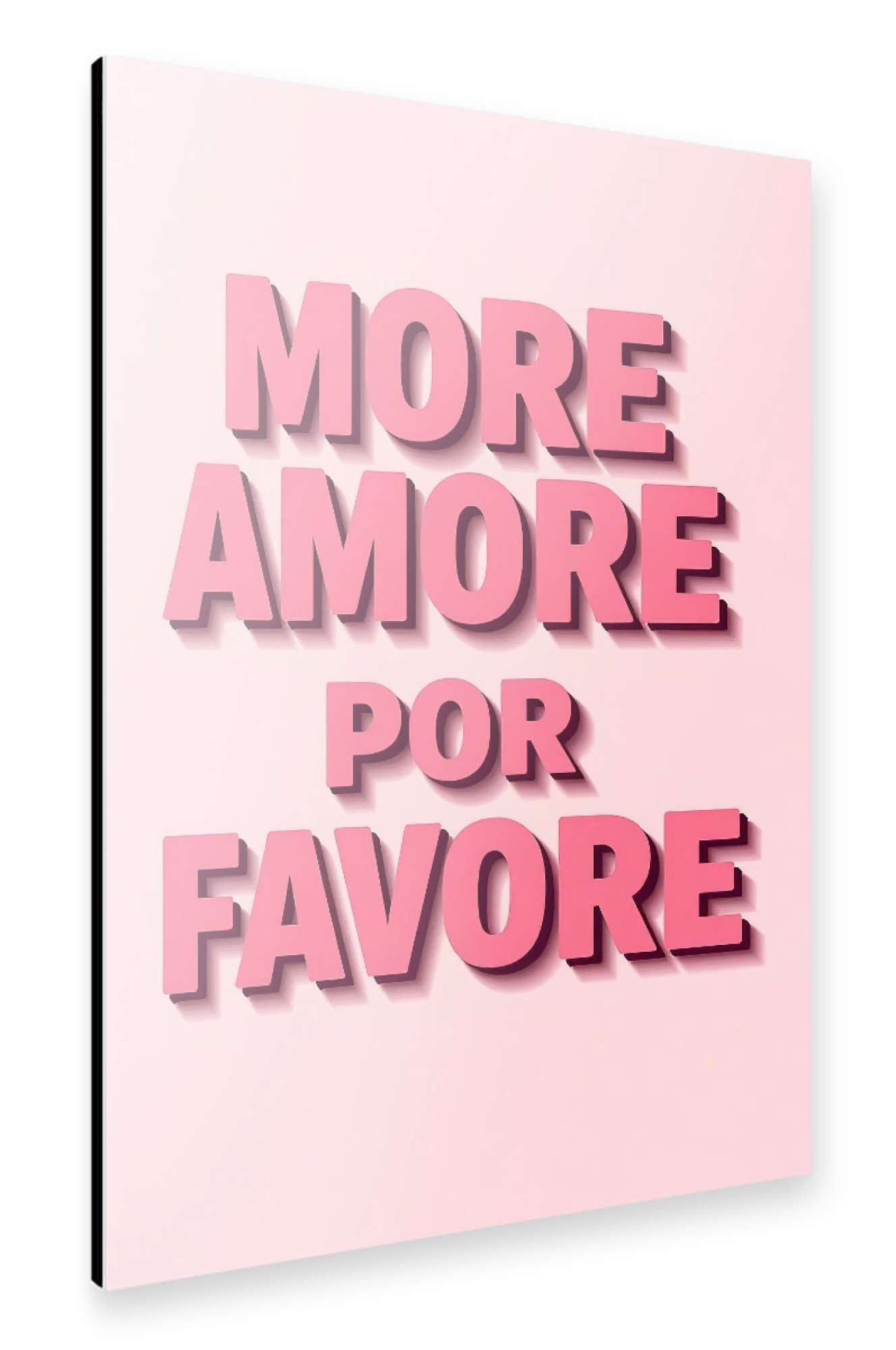 Alu-Dibond "Mehr Amore Por Favore B" 75x50 cm artboxONE