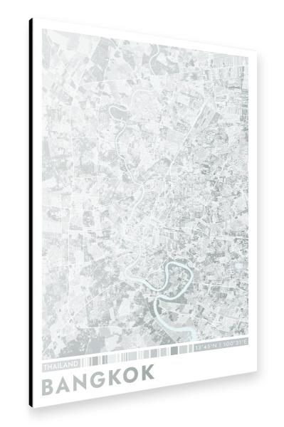 Alu-Dibond "Color Map Bangkok" 75x50 cm artboxONE