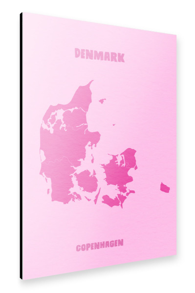 Alu-Dibond "Dänemark Copenhagen Karte" 75x50 cm artboxONE