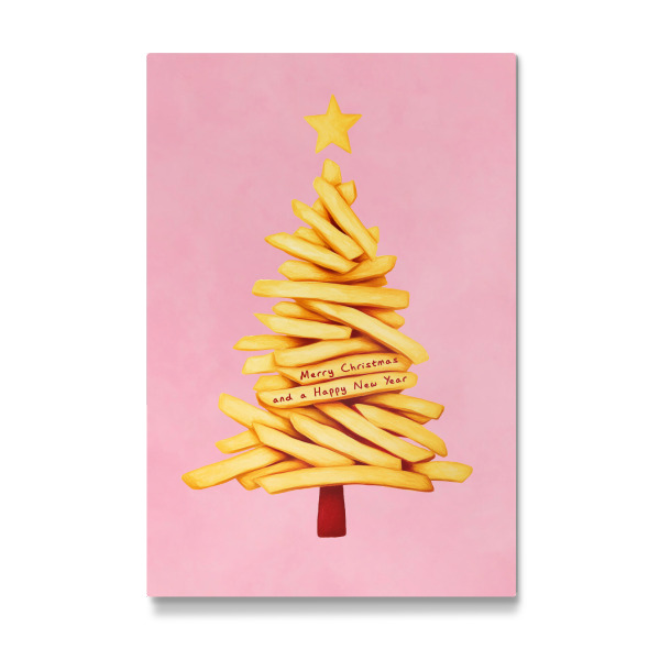 Galerie-Print "Frohe Weihnachten mit Pommes" 30x20 cm artboxONE