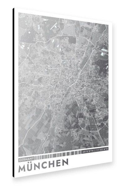 Alu-Dibond "München City Color" 30x20 cm artboxONE
