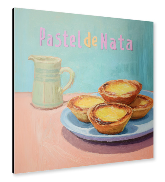 Alu-Dibond "Kulinarische Pastel de Natas" 30x30 cm artboxONE