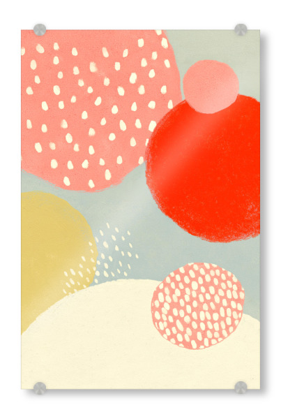 Acrylglasbild "Sommerliche Punkteform" artboxONE - Natur,Abstrakt,Geometrie