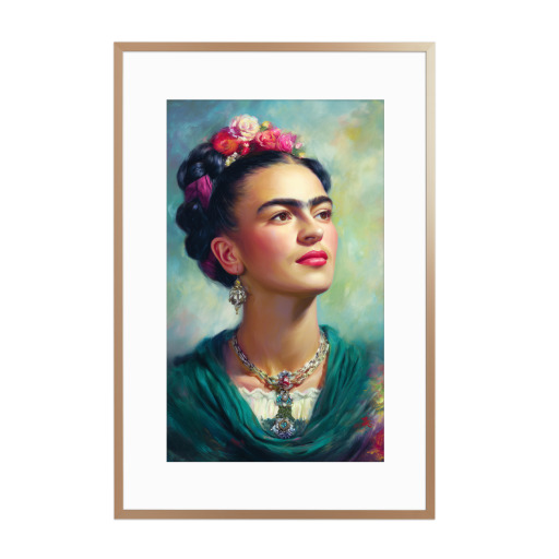 Florale Frida Kahlo Porträt