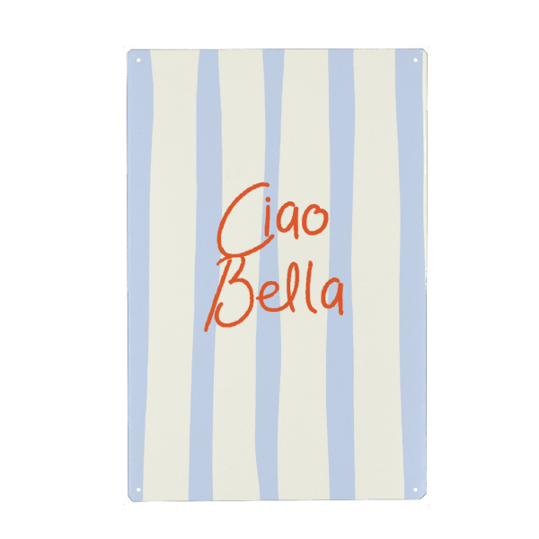 Holzbild "Ciao Bella Kunst" artboxONE - Typografie,Liebe