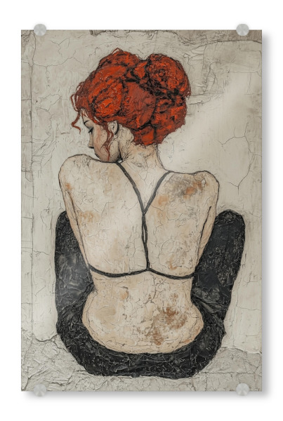 Acrylglasbild "Rückenansicht der Frau" artboxONE - Natur,Abstrakt,Menschen