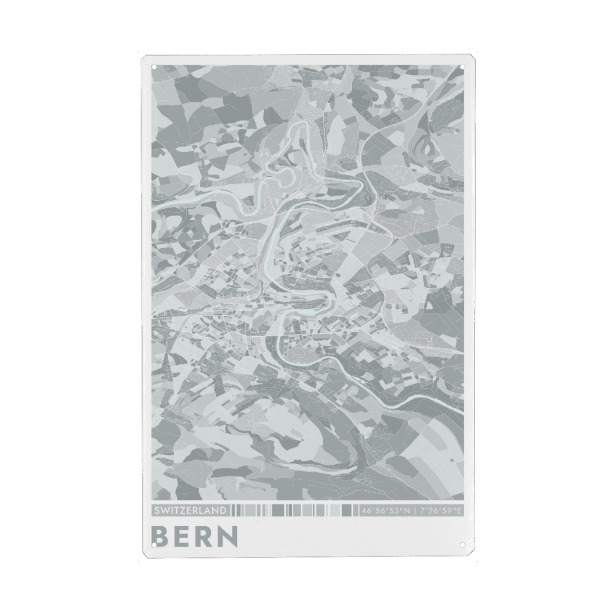 Holzbild "City Bern Color Map" artboxONE - Städte / Weitere
