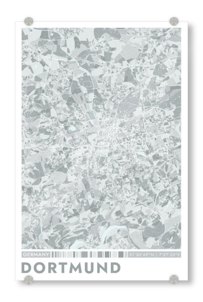 Acrylglasbild "Colormap Dortmund" artboxONE - Städte / Weitere