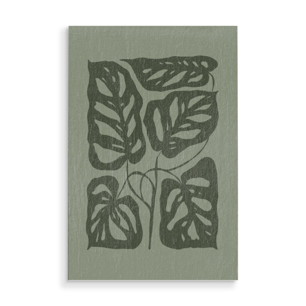 Holzbild "Monstera-Liebhaber" artboxONE - Natur,Floral,Für Kinder,Abstrakt