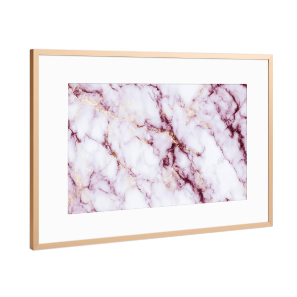 Poster mit Rahmen Kupfer "Weinrot Abstrakter Marmor" artboxONE - Natur,Abstrakt,Marmor