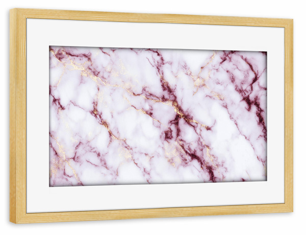 Poster mit Rahmen kiefer "Weinrot Abstrakter Marmor" artboxONE - Natur,Abstrakt,Marmor