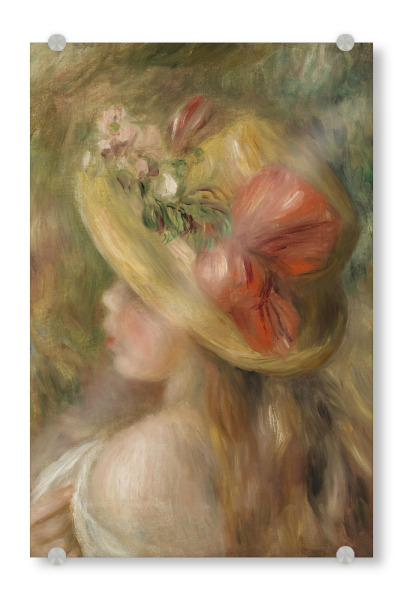 Acrylglasbild "Junges Mädchen mit Hut" artboxONE - Für Kinder,Für Mama,Für Papa