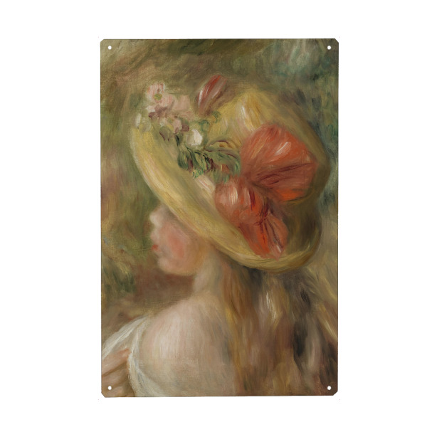 Holzbild "Junges Mädchen mit Hut" artboxONE - Für Kinder,Für Mama,Für Papa