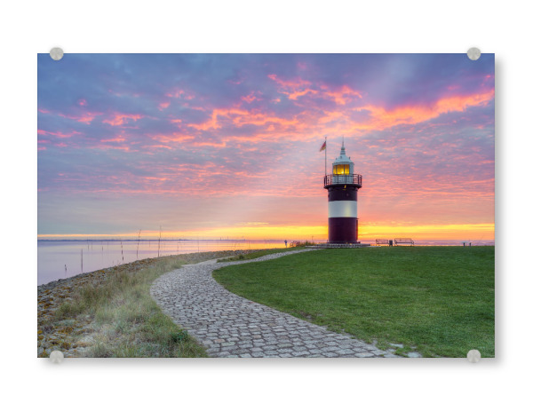 Acrylglasbild "Leuchtturm Kleiner Preuße Wremen" artboxONE - Natur,Reise,Reise / Strand und Meer