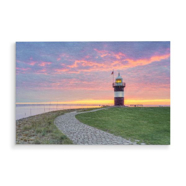 Holzbild "Leuchtturm Kleiner Preuße Wremen" artboxONE - Natur,Reise,Reise / Strand und Meer
