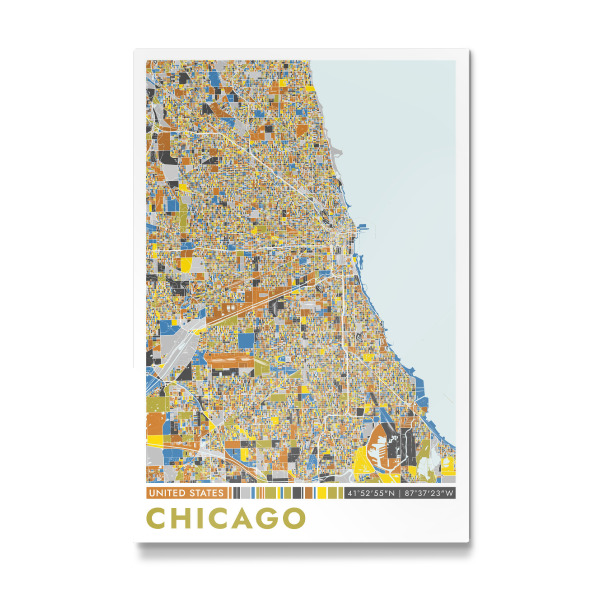 Galerie-Print "Stadt Chicago Colormap" 75x50 cm artboxONE