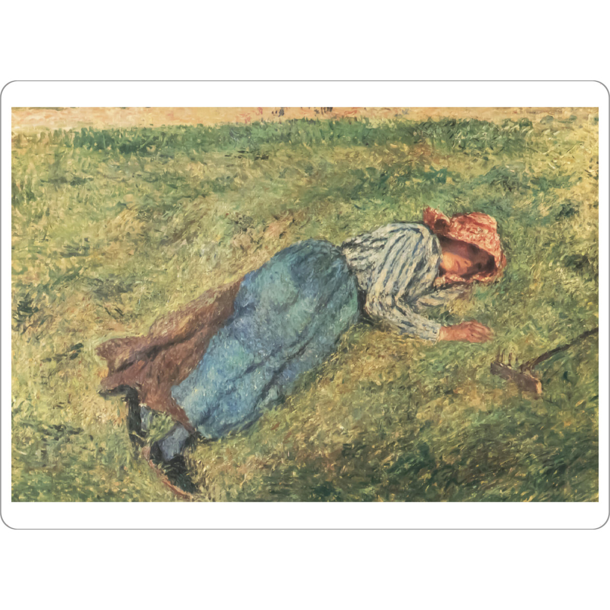 Tischset "Bauernmädchen liegt auf dem Gras" artboxONE - Menschen